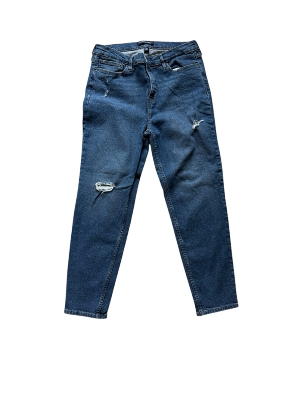 Calvin Klein Jeans Women’s  Slim Straight Dark Blue Distressed Denim